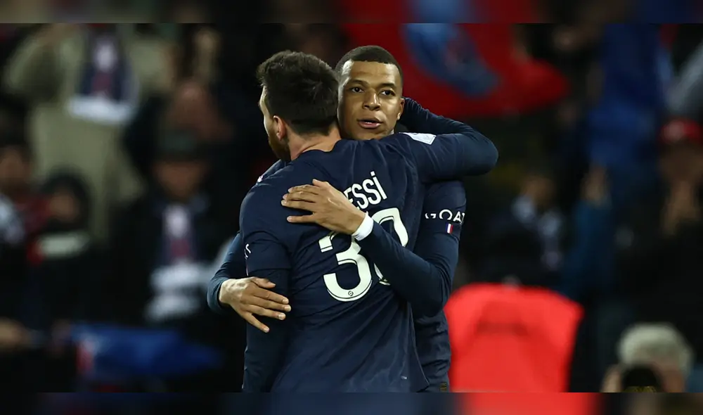 Mbappé y Messi quieren ganar su segunda liga juntos. Foto: AFP