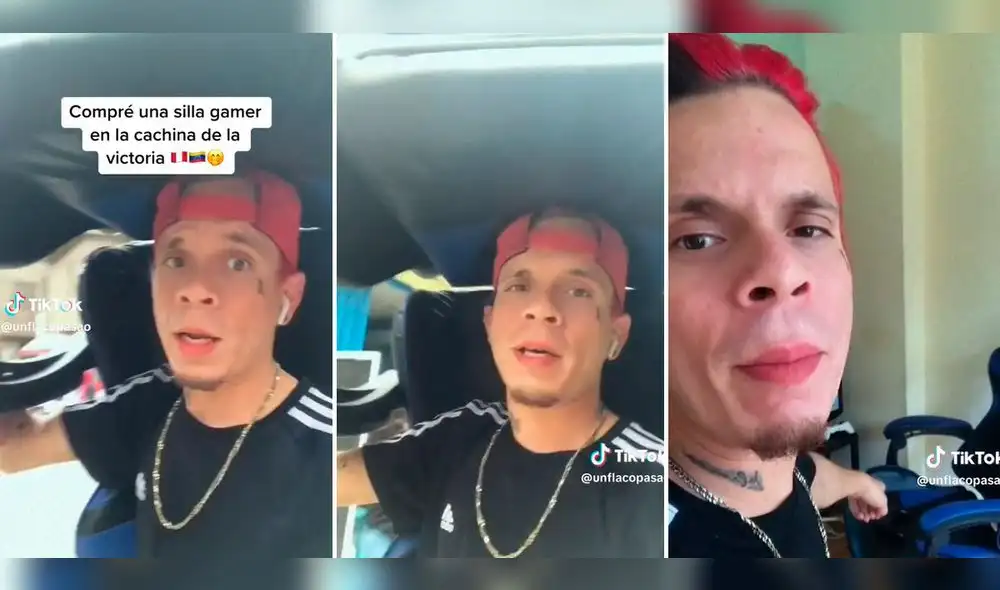 El joven añadió que tuvo que hacer algunos arreglos a su nueva adquisición. Foto: composición LR/capturas de TikTok/@unflacopasao El joven añadió que tuvo que hacer algunos arreglos a su nueva adquisición. Foto: composición LR/capturas de TikTok/@unflacopasao