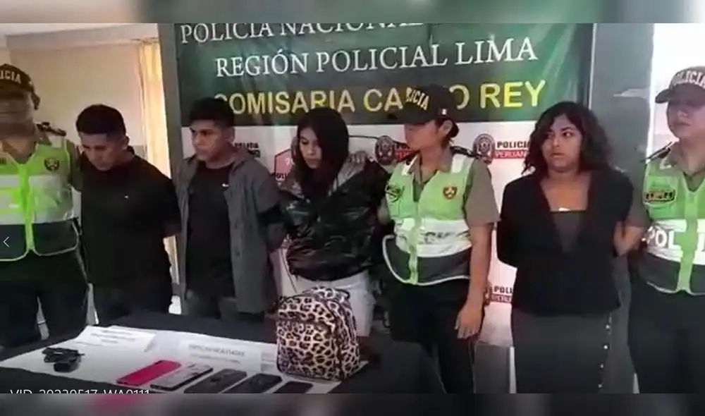 La Policía informó que se encontró en su poder 5 celulares de alta gama. Foto: captura de RPP