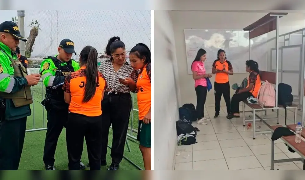 El robo de las pertenencias fue en el camerino del estadio Carfip. Foto: composición Fabrizio Oviedo/ Twitter/ Marisella Joya