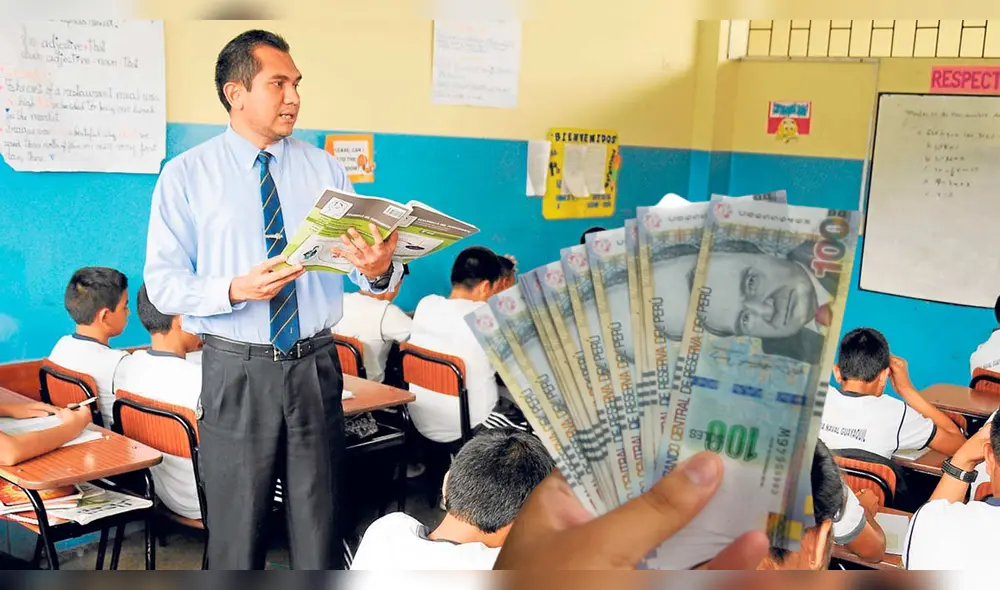 El sueldo de los docentes varía según la escala magisterial. Foto: composición Íbero/difusión