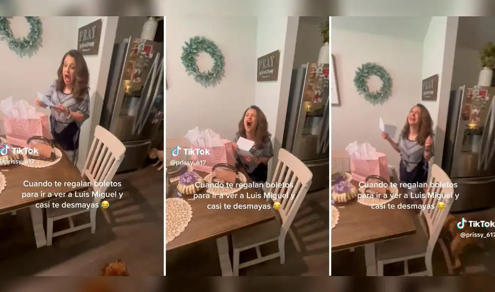 Saltó de alegría al saber que estaría presente en el concierto de su máximo ídolo. Foto: composición LR/captura/@prissy_617/TikTok