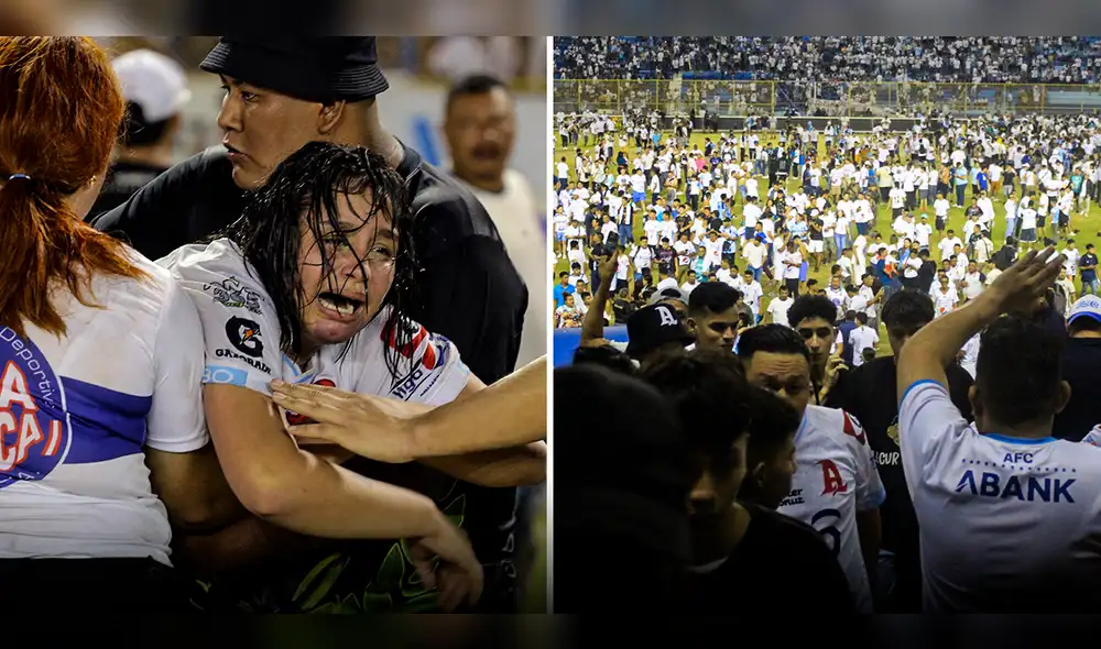 La muerte de 12 personas es la mayor tragedia deportiva en El Salvador. Foto: composición LR/AFP/EFE La muerte de 12 personas es la mayor tragedia deportiva en El Salvador. Foto: composición LR/AFP/EFE