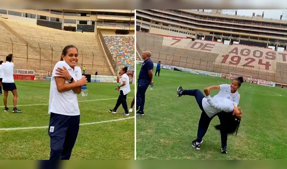 Las futbolistas blanquiazules llegaron al estadio Monumental para disputar el clásico. Foto: captura/Alianza Lima Femenino