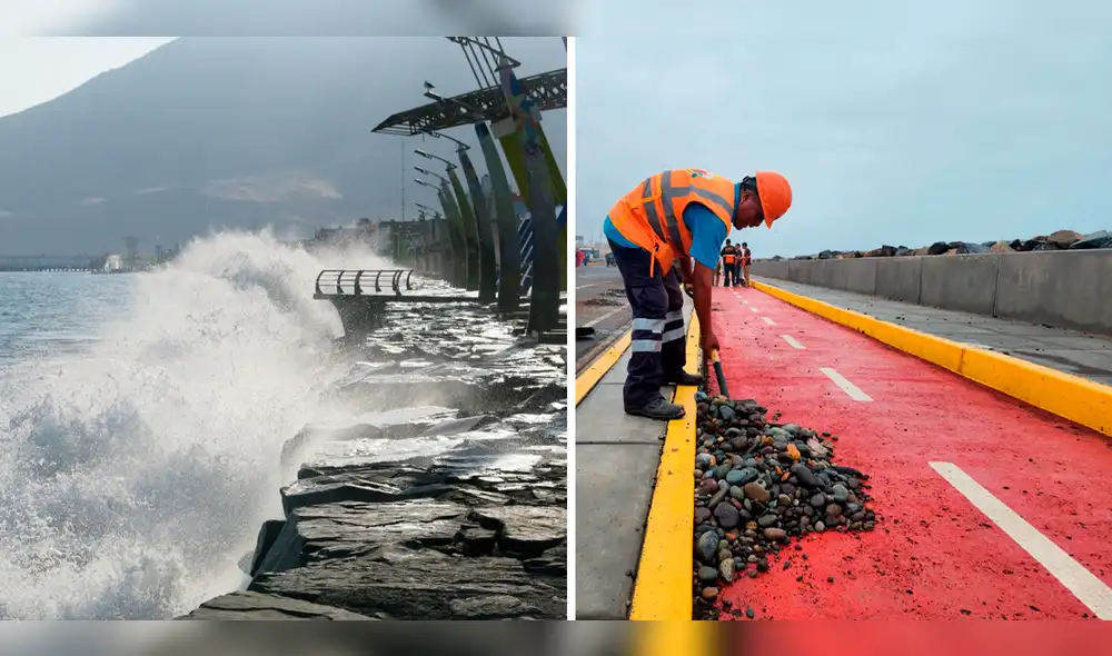 Las playas que no cuentan con protección, ya sea natural o artificial, suelen experimentar más los efectos de los oleajes anómalos. Foto: composición LR / Andina / Omar Coca - La República