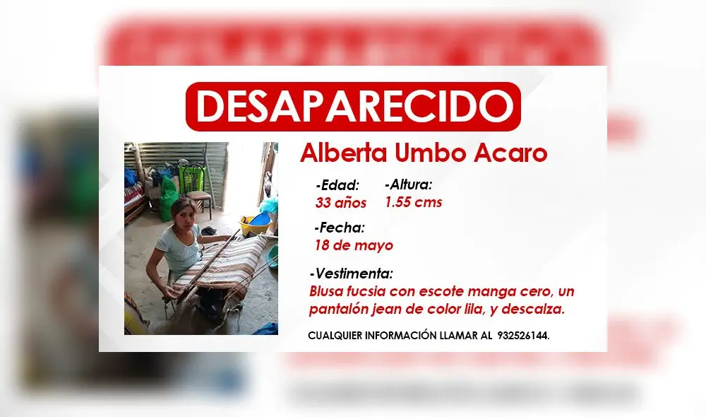 Mujer desaparecida en Piura. Foto: La República