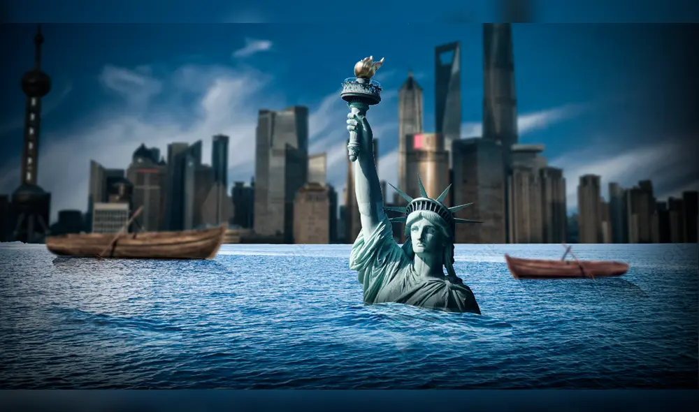 Nueva York se hunde poco a poco. Foto: composición LR/Fabrizio Oviedo Nueva York se hunde poco a poco. Foto: composición LR/Fabrizio Oviedo