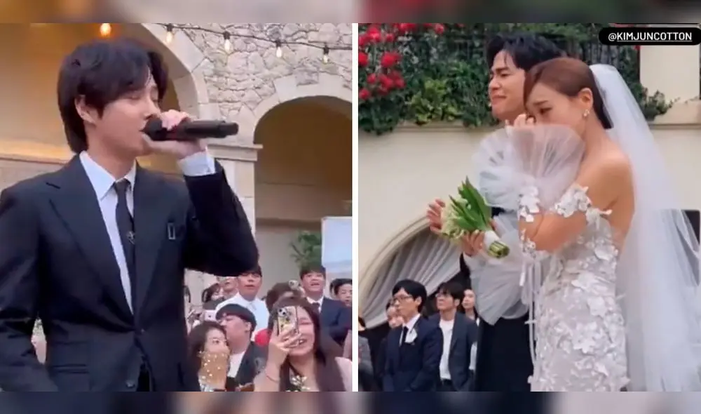 Suho es el integrante favorito o 'bias' de la novia. Foto: composición LR/capturas/Twitter