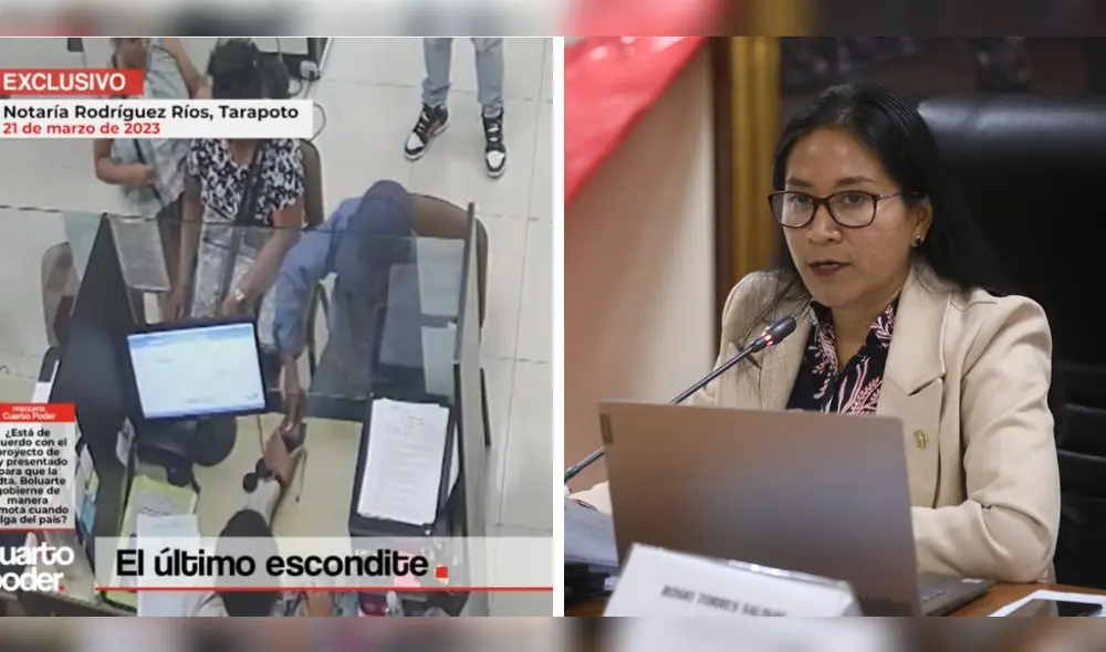 Para concretar la compra de la propiedad, el padre de Rosio incluso acreditó su identidad a través de su huella dactilar. Foto: composición/Cuarto Poder/Congreso Para concretar la compra de la propiedad, el padre de Rosio incluso acreditó su identidad a través de su huella dactilar. Foto: composición/Cuarto Poder/Congreso
