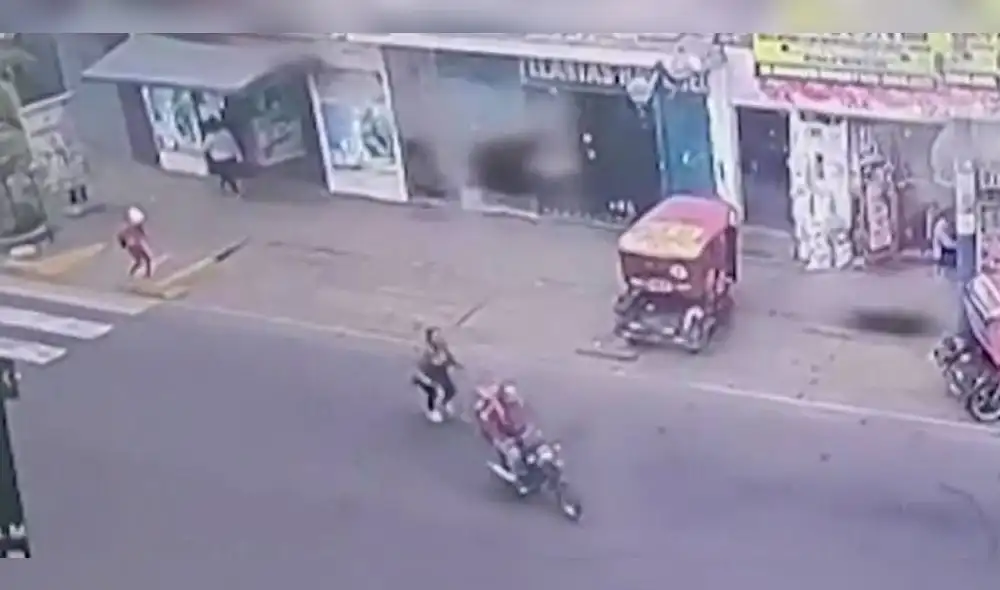 Delincuente se hacía pasar por delivery para robar celulares. Foto y video: captura/América TV