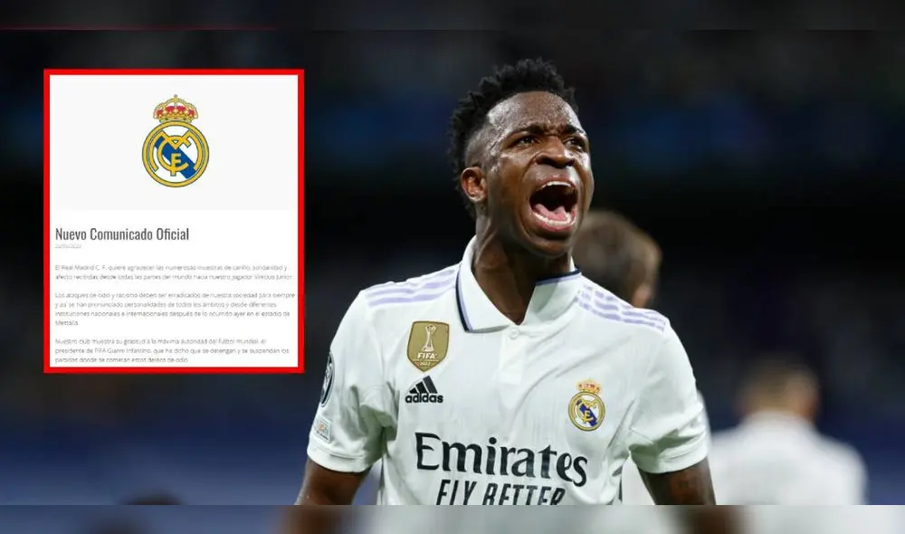 El club merengue mostró su apoyo a Vinicius Junior tras la ola de insultos racistas que recibió. Foto: EFE El club merengue mostró su apoyo a Vinicius Junior tras la ola de insultos racistas que recibió. Foto: EFE