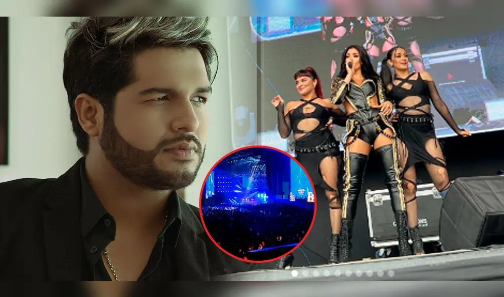 Jair Mendoza indignado por el público que maltrató a Michelle Soifer. Foto: composición/LR/difusión/Instagram Michelle Soifer/captura TikTok