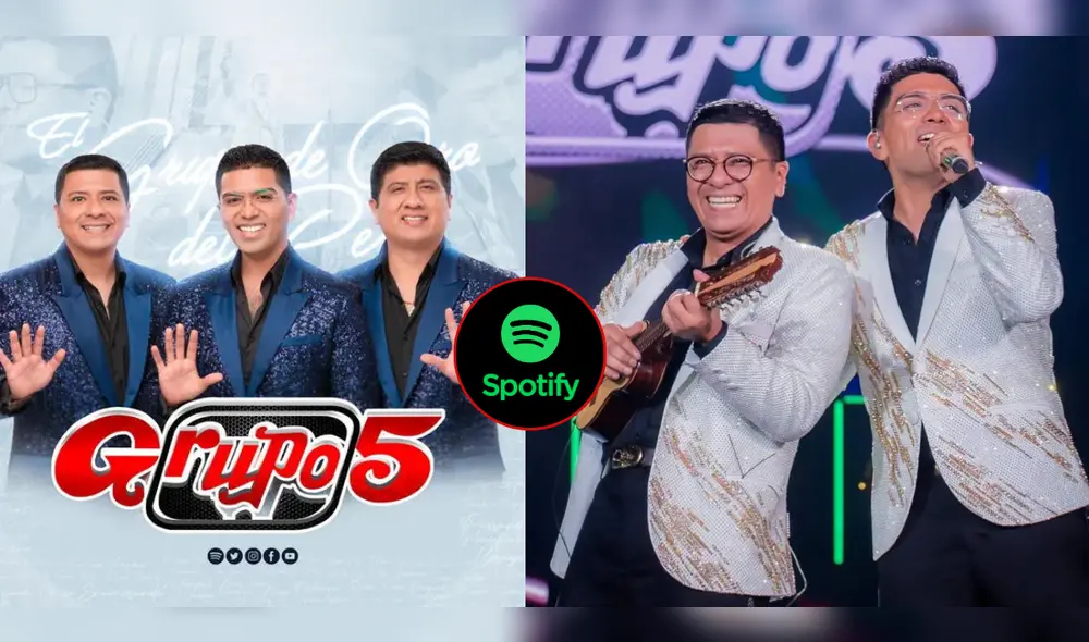El Grupo 5 ha sido por tres años consecutivos la agrupación de cumbia peruana más escuchada de Spotify. Foto: composición LR/Instagram/Facebook