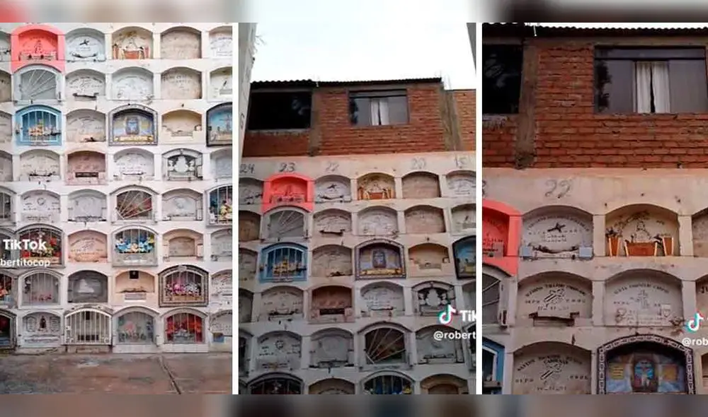 Video de casa en cementerio del Callao se volvió viral en TikTok. Foto: composición LR/ TikTok / @robertitocop Video de casa en cementerio del Callao se volvió viral en TikTok. Foto: composición LR/ TikTok / @robertitocop