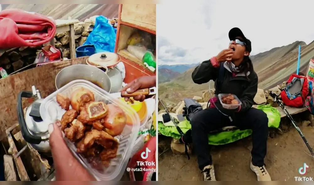 Turista invitó a probar el chicharrón de alpaca tras degustarlo. Foto: composición de Luis Fernando/LR Turista invitó a probar el chicharrón de alpaca tras degustarlo. Foto: composición de Luis Fernando/LR