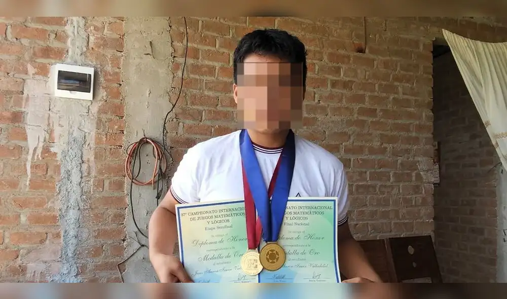 El alumno clasificó tras ganar la final en Perú. Foto: composición LR/Albricias Noticias - Video: Paita Noticias