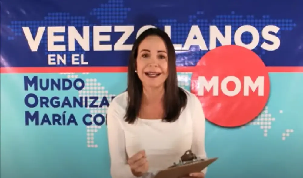 María Corina Machado lanza la plataforma MOM previo a las elecciones primarias. Foto: YouTube María Corina Machado lanza la plataforma MOM previo a las elecciones primarias. Foto: YouTube