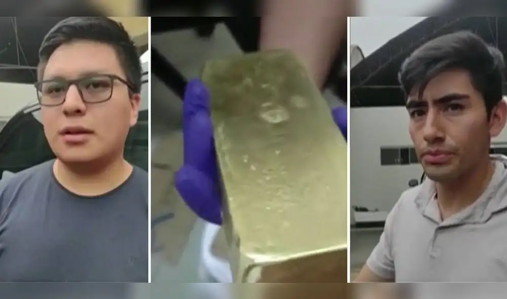 Sujetos fueron detenidos transportando lingotes de oro y fueron detenidos por el presunto delito de minería ilegal. Foto: Composición LR/América TV Sujetos fueron detenidos transportando lingotes de oro y fueron detenidos por el presunto delito de minería ilegal. Foto: Composición LR/América TV