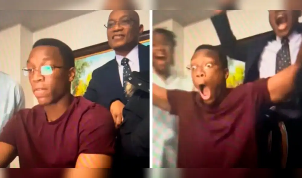 La emoción del joven conmovió los corazones de miles en redes. Foto: composición LR/TikTok/@Tawanasauruswreck