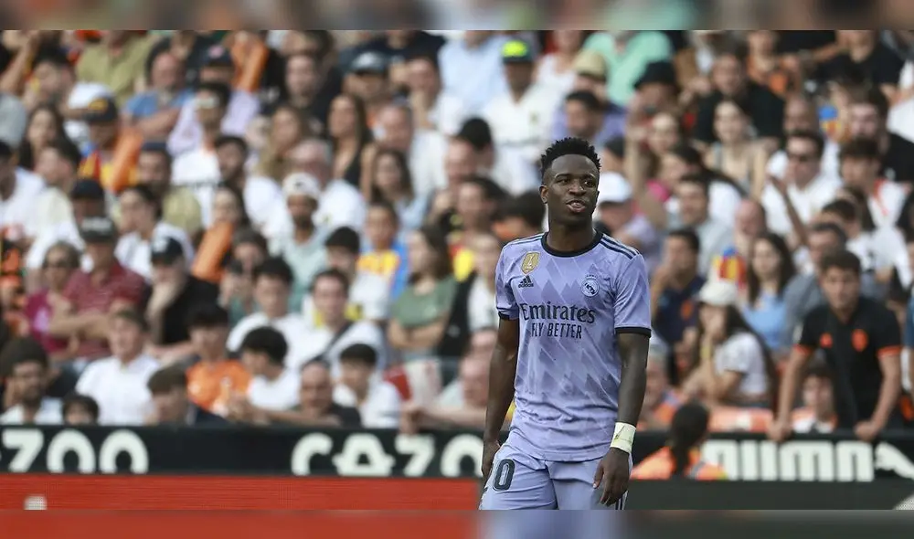 Vinicius Jr. fue víctima de racismo en varios partidos de LaLiga. Foto: AFP
