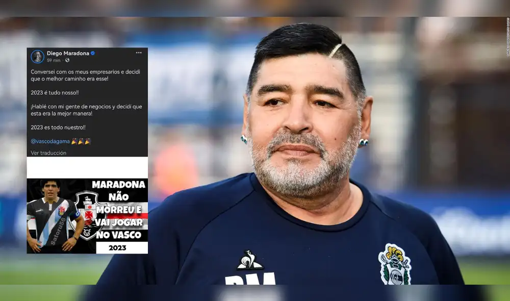 Descubre AQUÍ cuáles fueron los mensajes publicados en el perfil de Diego Maradona. Foto: composición LR/CNN en Español/captura.
