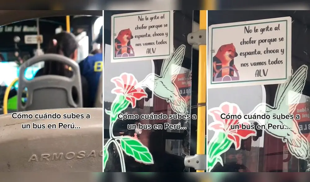 Nadie esperó ver este mensaje de parte del conductor. Foto: composición LR / capturas de TikTok / @shassyragarcia Nadie esperó ver este mensaje de parte del conductor. Foto: composición LR / capturas de TikTok / @shassyragarcia