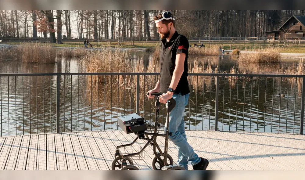 Gert-Jan Oskam, de 40 años, había perdido la movilidad en un accidente. Fotocaptura: EPFL