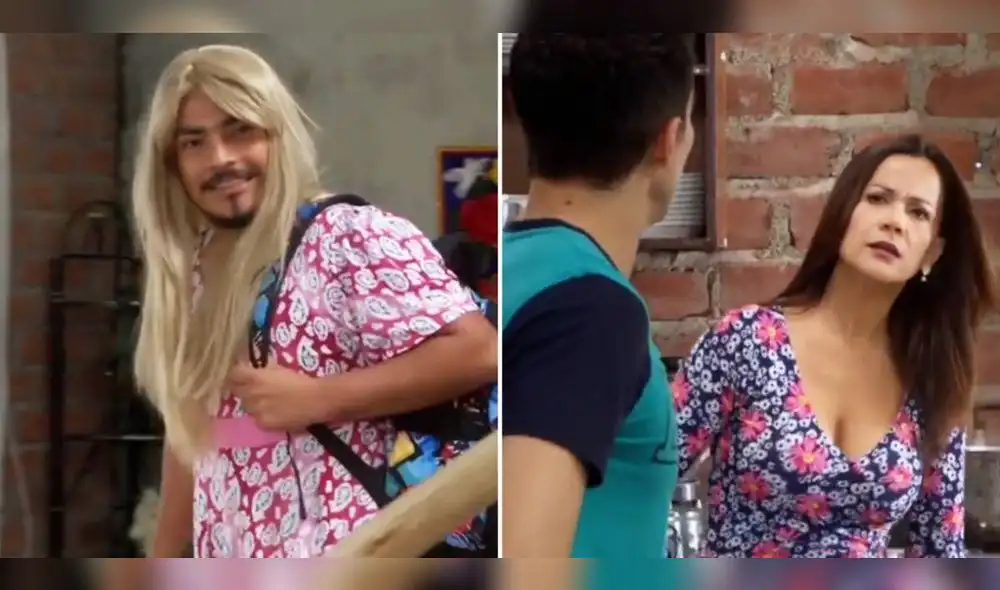 Joel huyó de la justicia disfrazado como una versión rara de Alessia Montalbán en "Al fondo hay sitio". Foto: composición LR/América TV Joel huyó de la justicia disfrazado como una versión rara de Alessia Montalbán en "Al fondo hay sitio". Foto: composición LR/América TV