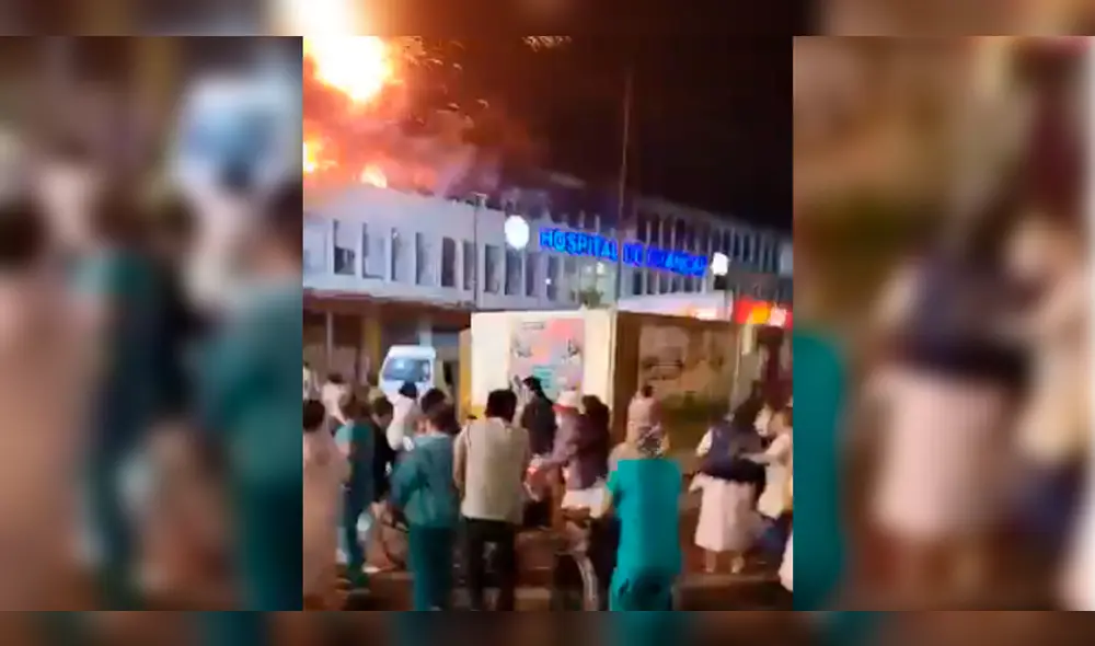 Se vienen registrando explosiones en este hospital. Foto: composiciónLR/Twitter-Gabriel Floyd Se vienen registrando explosiones en este hospital. Foto: composiciónLR/Twitter-Gabriel Floyd