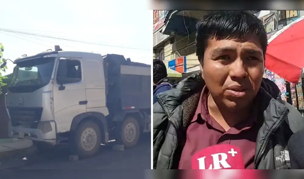 El conductor del volquete no ha logrado ser identificado todavía. Foto: composición LR/Leonela Aquino/LR - Video: Leonela Aquino/LR El conductor del volquete no ha logrado ser identificado todavía. Foto: composición LR/Leonela Aquino/LR - Video: Leonela Aquino/LR