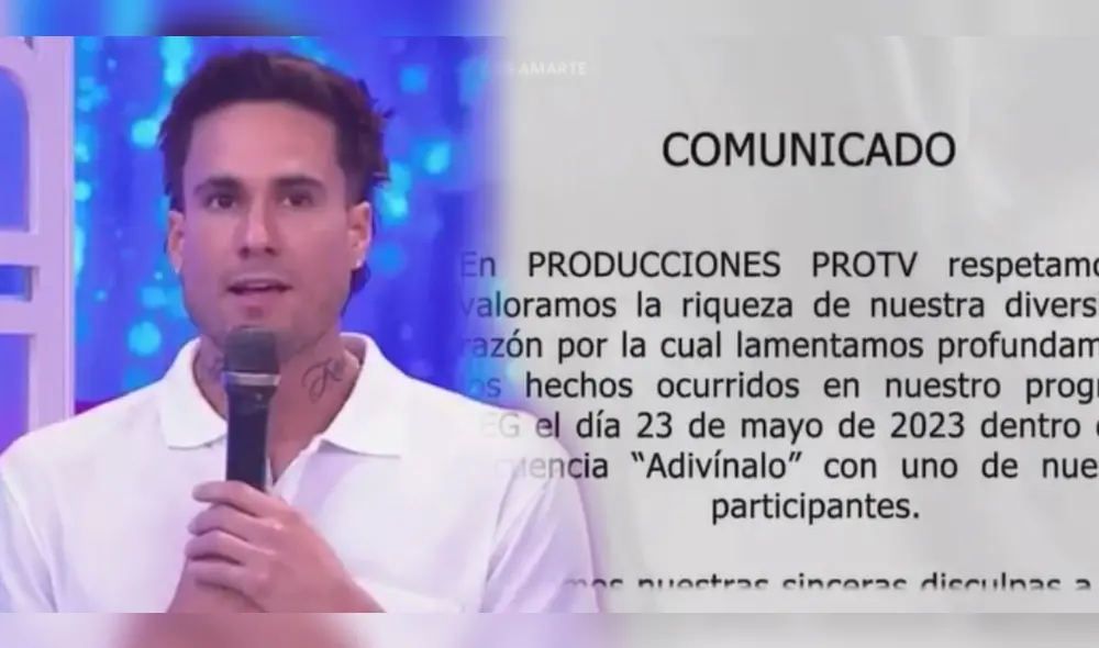 Gino Assereto pidió disculpas por acto racista a 'Chevy' en "EEG". Foto: composición/captura América TV
