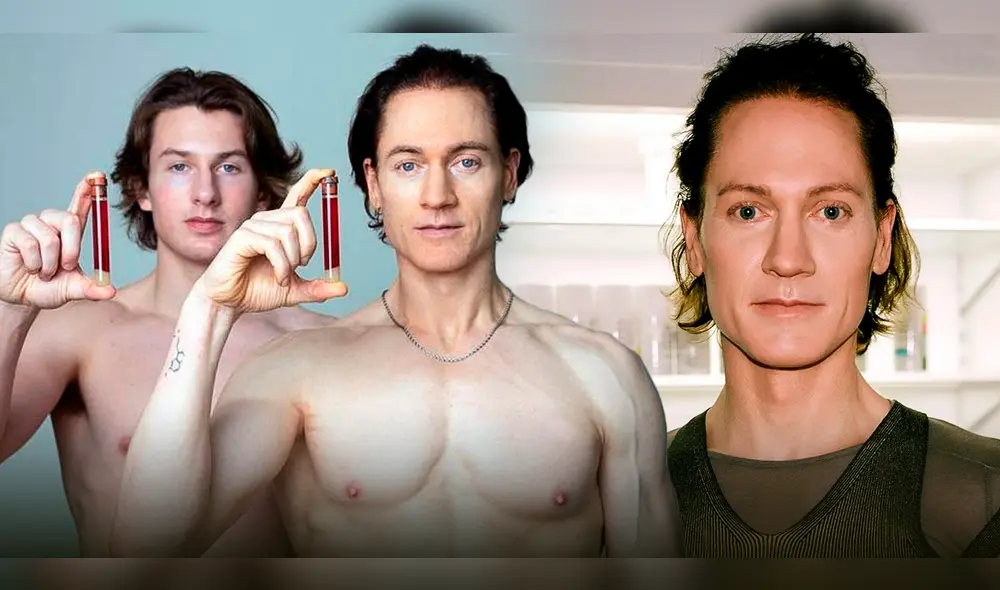 Toda la vida de Bryan Johnson gira en torno a un exigente sistema para no envejecer. Foto: composición LR/businessinsider/@bryanjohnson_/Instagram