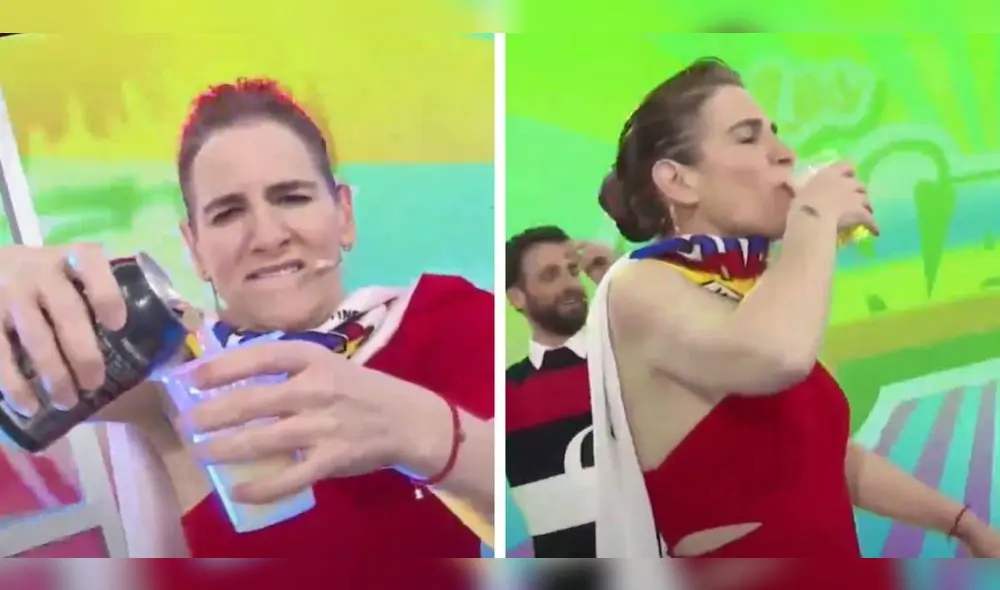 Gigi Mitre se mostró animada durante el concierto en vivo de "Los Shapis". Foto: Composición LR / Captura Willax