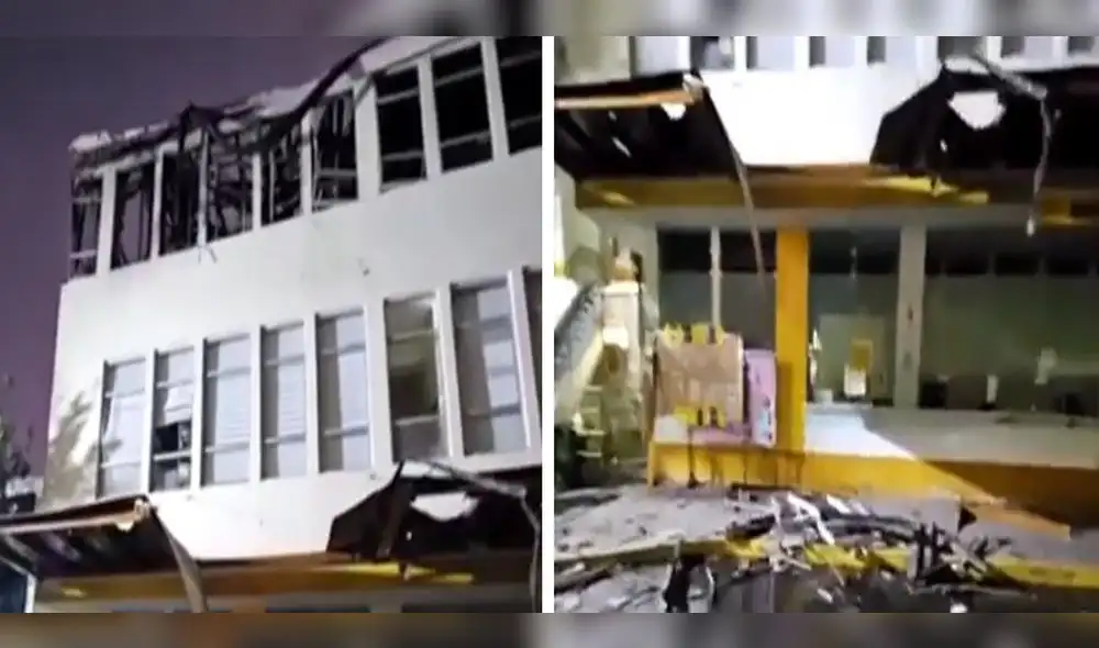 Durante el siniestro se registraron varias explosiones de balones de oxígenos dentro del hospital. Foto: composición LR/captura de Latina - Video: Latina