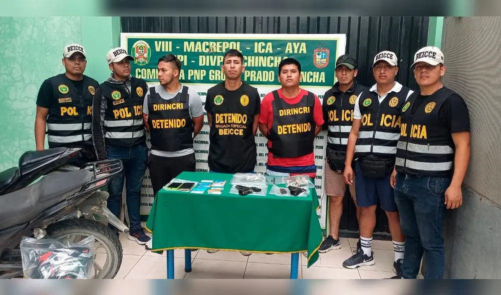 La red delictiva era conocida como Los Internacionales de Chincha. Foto: PNP
