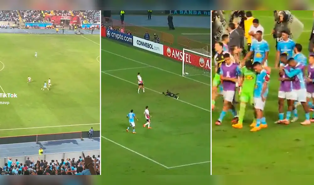 Joao Grimaldo tuvo en  sus pies la chance de concretar el segundo tanto ante River Plate. Foto: captura/TikTok/Twitter