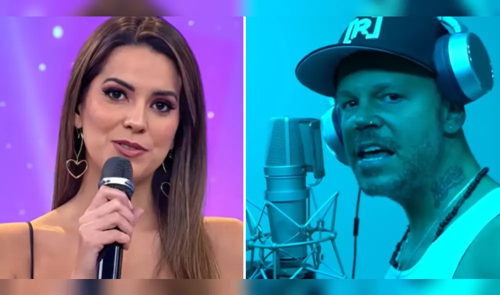 Valeria Piazza reveló que René le escribió a su cuenta de Instagram. Foto: composición LR/ América TV/YouTube/Bizzarap - Video: América TV