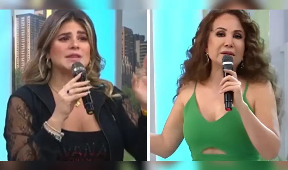 Macarena Vélez se mostró incómoda con los conductores de "América hoy" por sus particulares comentarios. Foto: composición LR/ América TV - Video: América TV