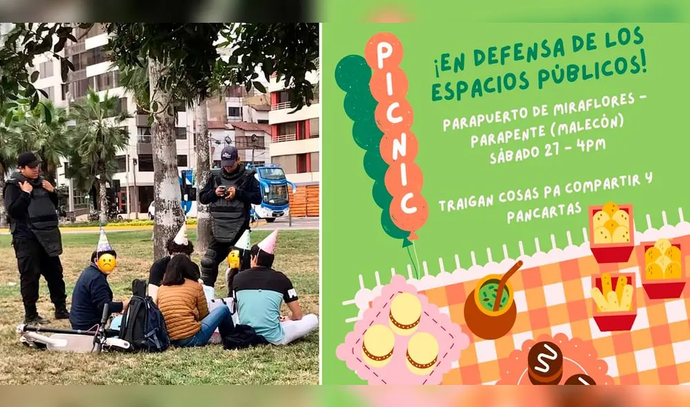 Piden llevar pancartas a picnic masivo convocado por redes sociales. Foto: composición LR / Twitter
