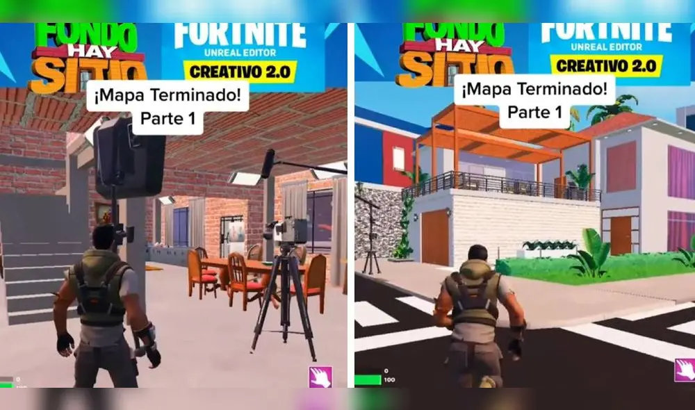 El mapa está disponible en el modo creativo 2.0 de Fortnite. Foto: TikTok El mapa está disponible en el modo creativo 2.0 de Fortnite. Foto: TikTok