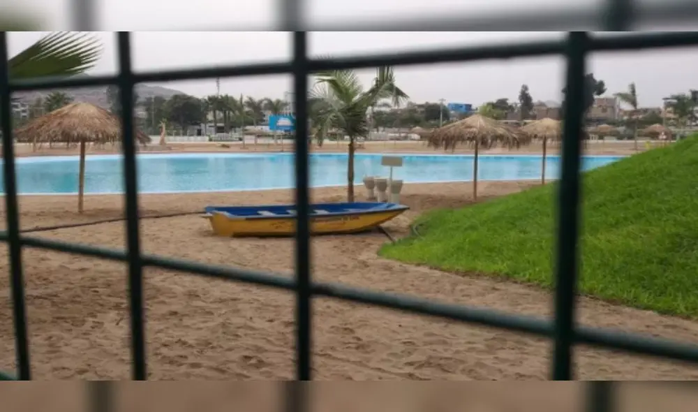 Así luce la playa artificial de San Juan de Lurigancho. Foto: Infobae / Carlo Fernández Castillo