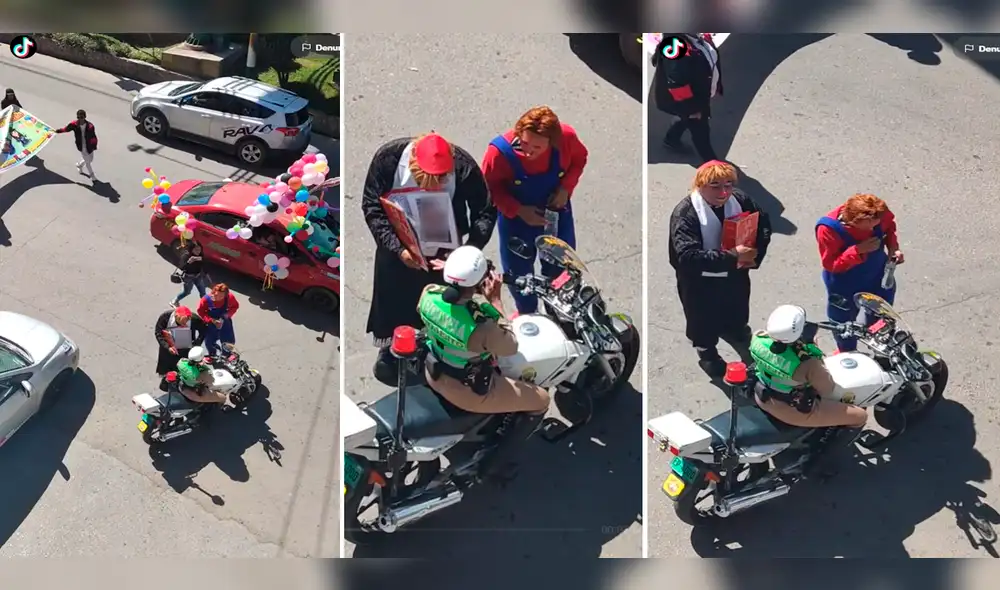 Como siempre, los payasitos pusieron la gota de humor en el evento. Foto: composición LR/TikTok/@Aventurero.biker