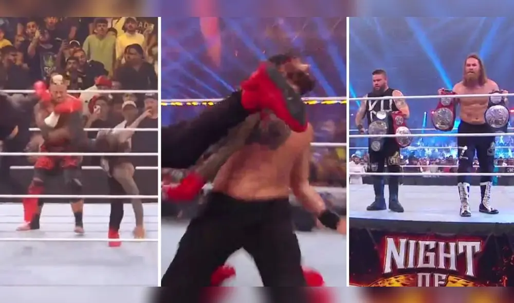 Los Usos atacaron a Solo y Reigns provocando su caída ante Sami Zayn y Kevin Owens. Foto: captura/composición/WWE Los Usos atacaron a Solo y Reigns provocando su caída ante Sami Zayn y Kevin Owens. Foto: captura/composición/WWE