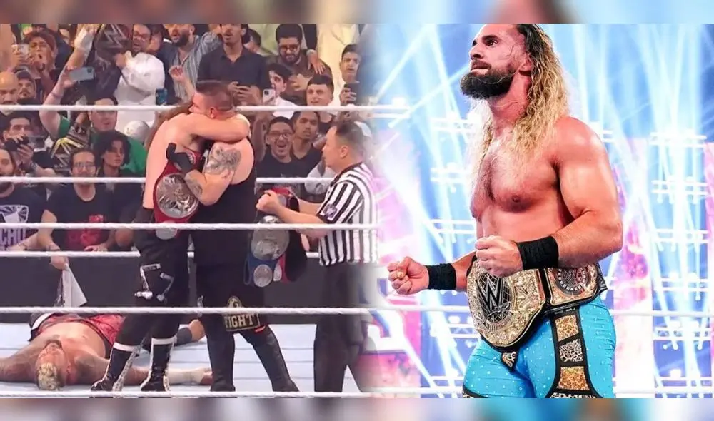 Kevin Owens y Sami Zayn retuvieron sus títulos. Seth Rollins es nuevo campeón mundial pesado. Foto: composición/captura WWE