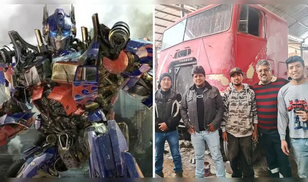 Réplica de Optimus Prime alistan cusqueños. Foto: Composición La República