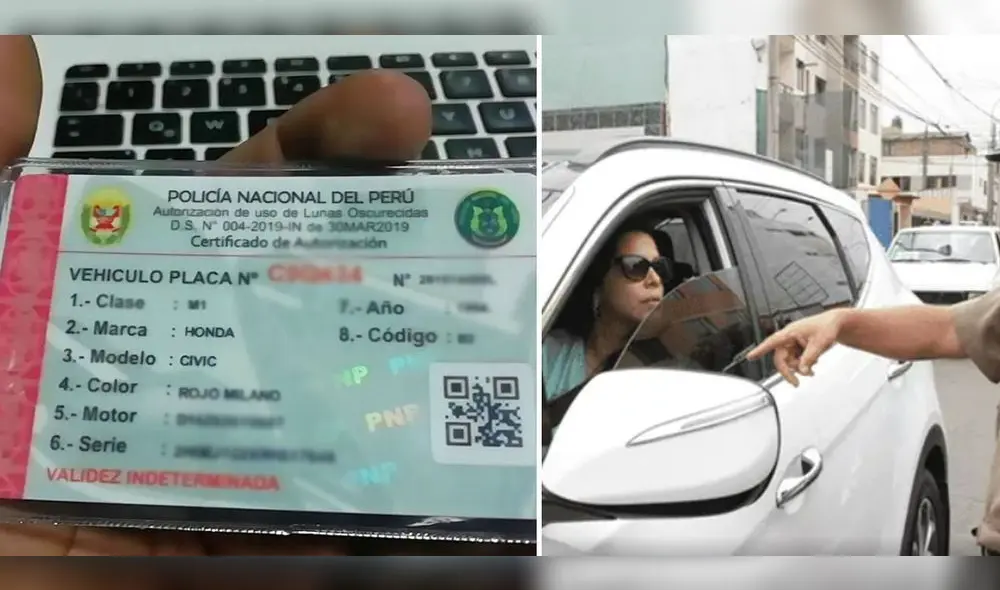 No puedes circular con un vehículo de vidrios oscuros así el permiso esté en trámite. Foto: composición LR/ archivo/ La República