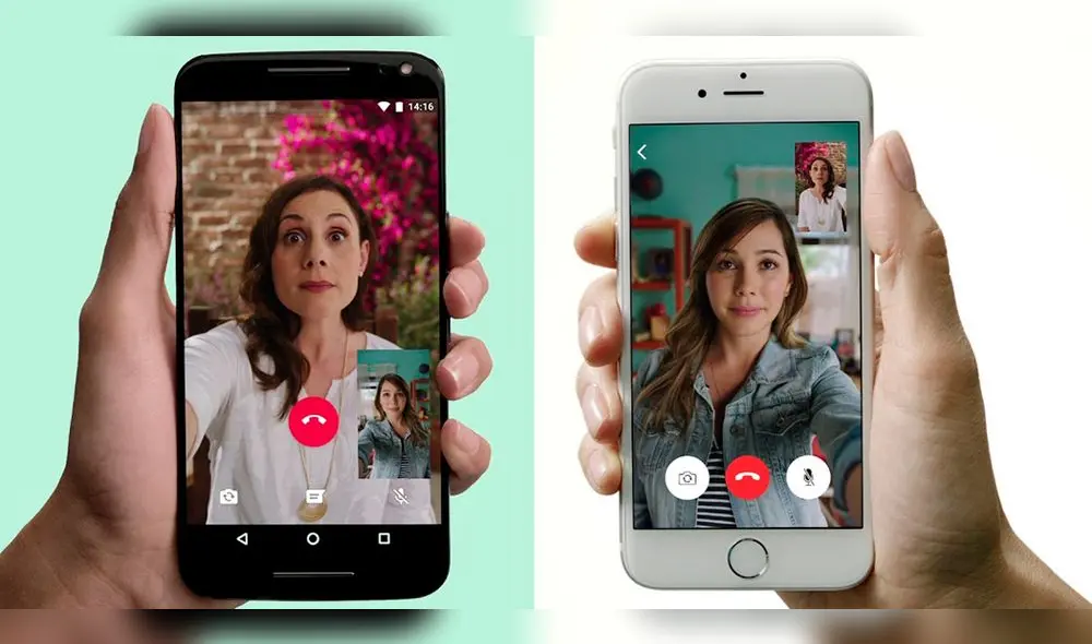 Las videollamadas están disponibles en Android y iPhone. Foto: WhatsApp
