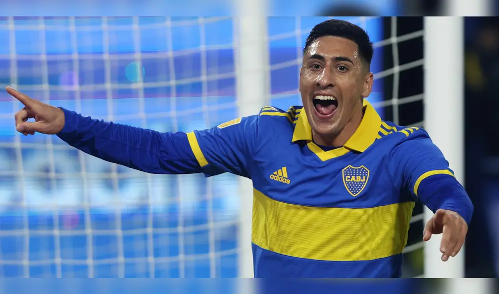 Miguel Merentiel marcó el 1-0 de Boca al minuto 14. Foto: AFP