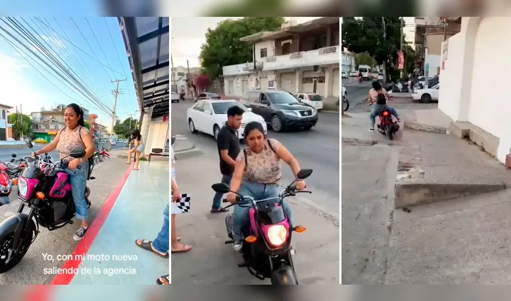 La joven terminó en el suelo, mientras sus compañeros fueron a ayudarla. Foto: composición LR / capturas de TikTok / @Mariaali24