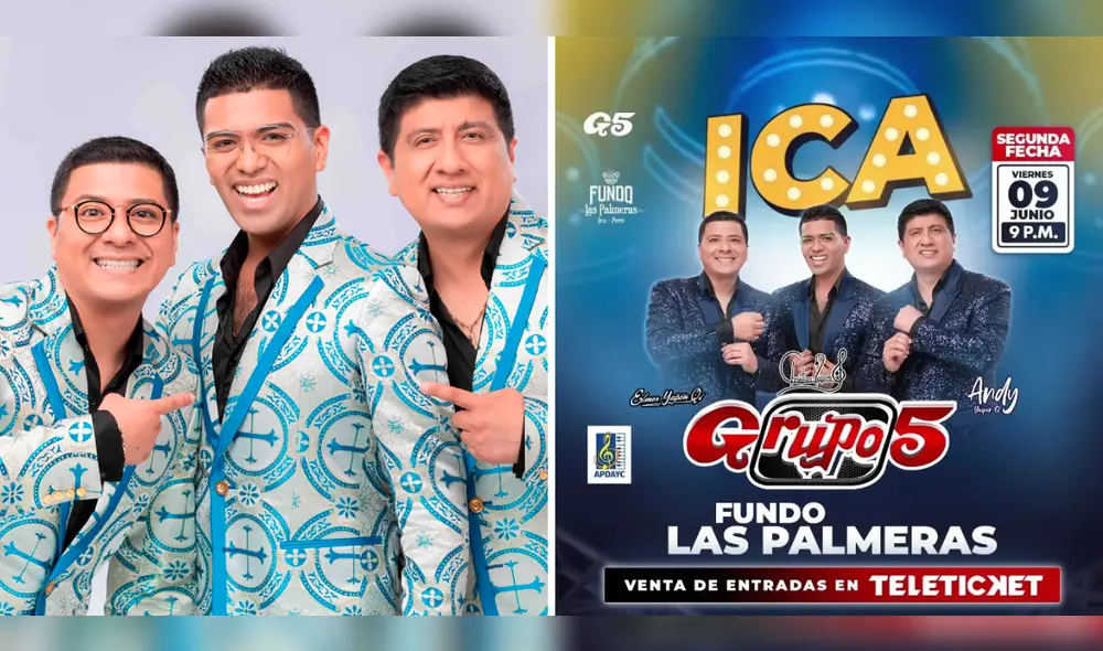 Fanáticos denunciaron ciertas irregularidades en la venta de entradas para la primera fecha del concierto del Grupo 5 en Ica. Foto: composición LR/Grupo 5